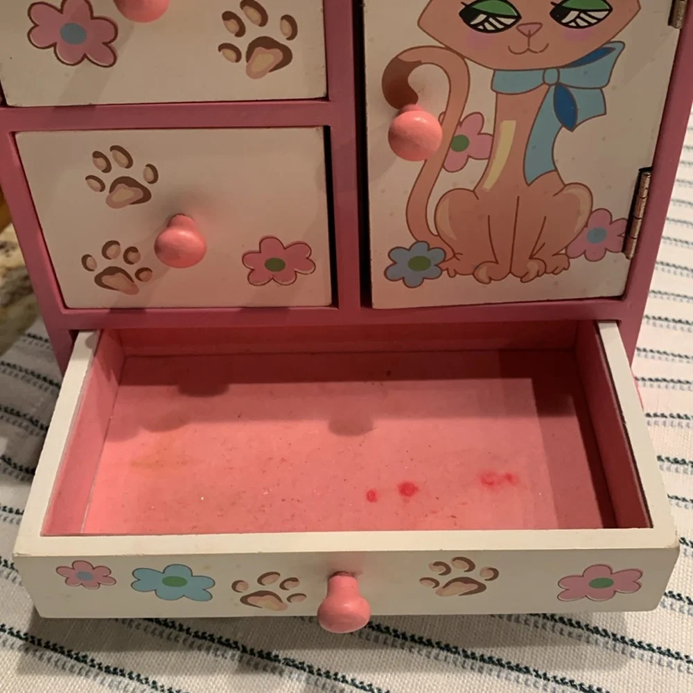 Pink Cat design Jewelry Box